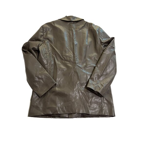 Dept. Anonym Men’s Faux Leather Blazer Jacket in Brown - Picture 2 of 3